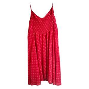 Gap Red Abstract Print Fit and Flare Cami Dress XLarge NWT